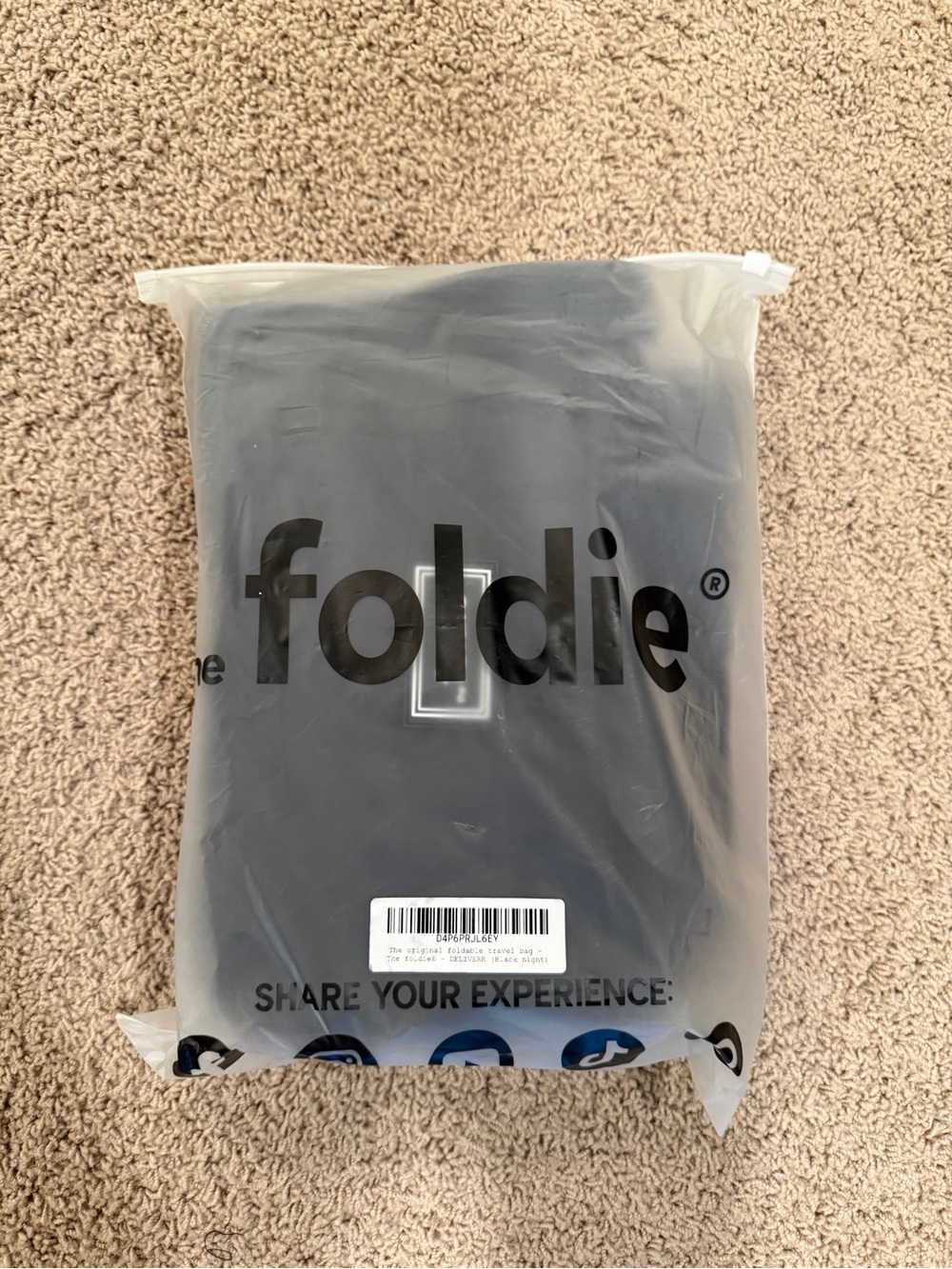 The Foldie Travel Bag in Black